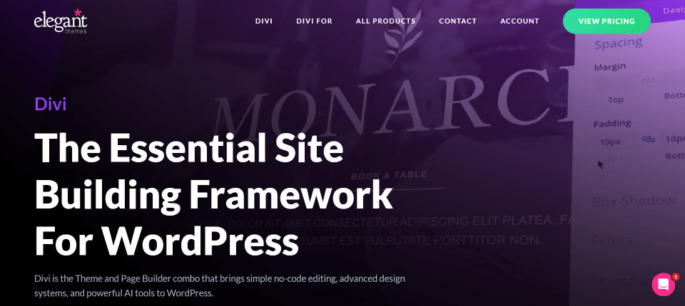 Divi WordPress theme and page builder
