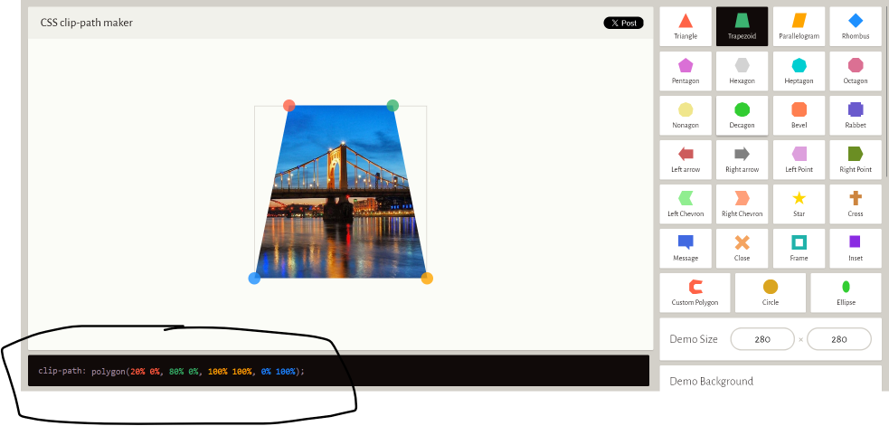 Clippy generated CSS code preview